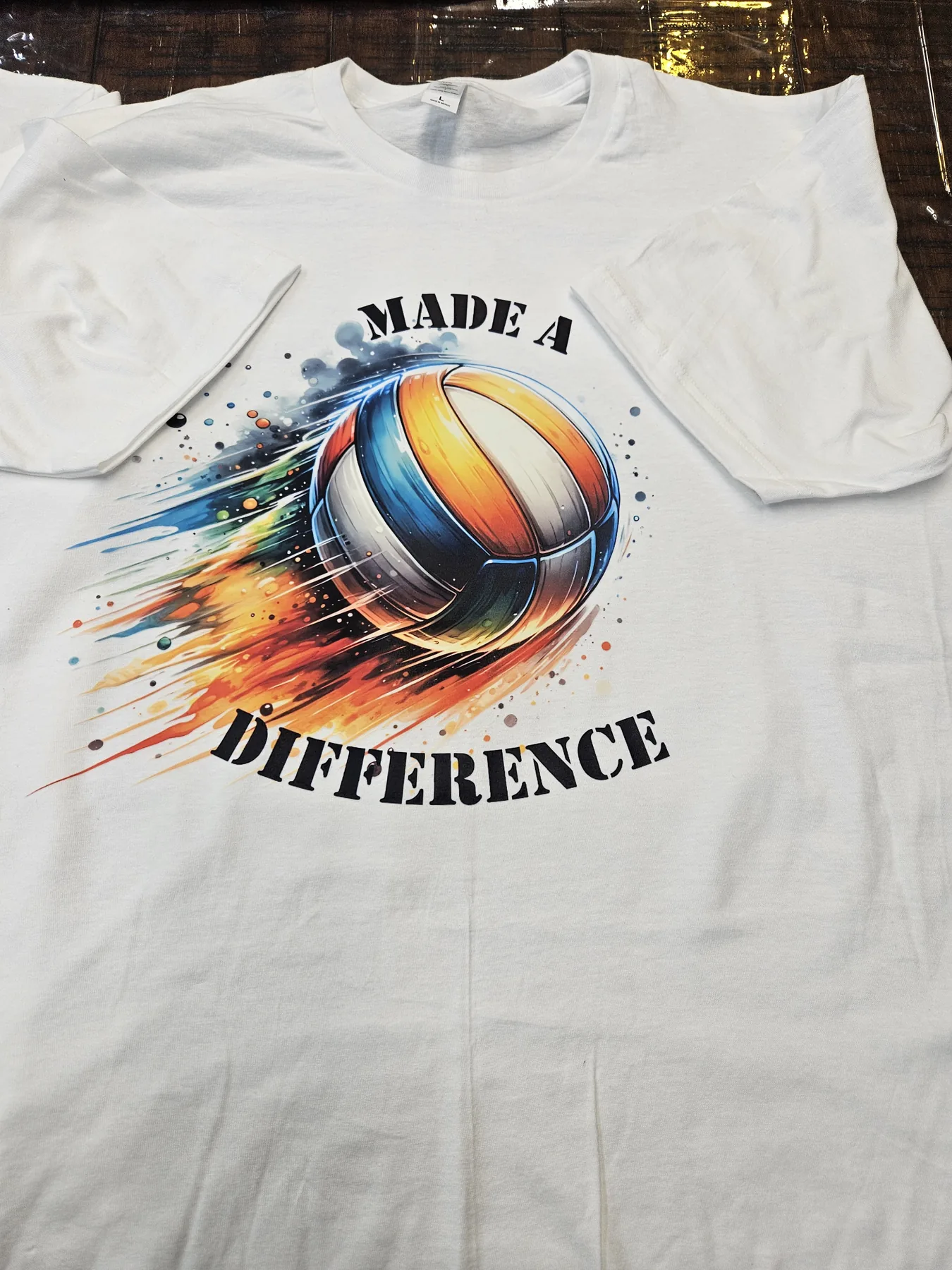 Colorful custom volleyball event shirt